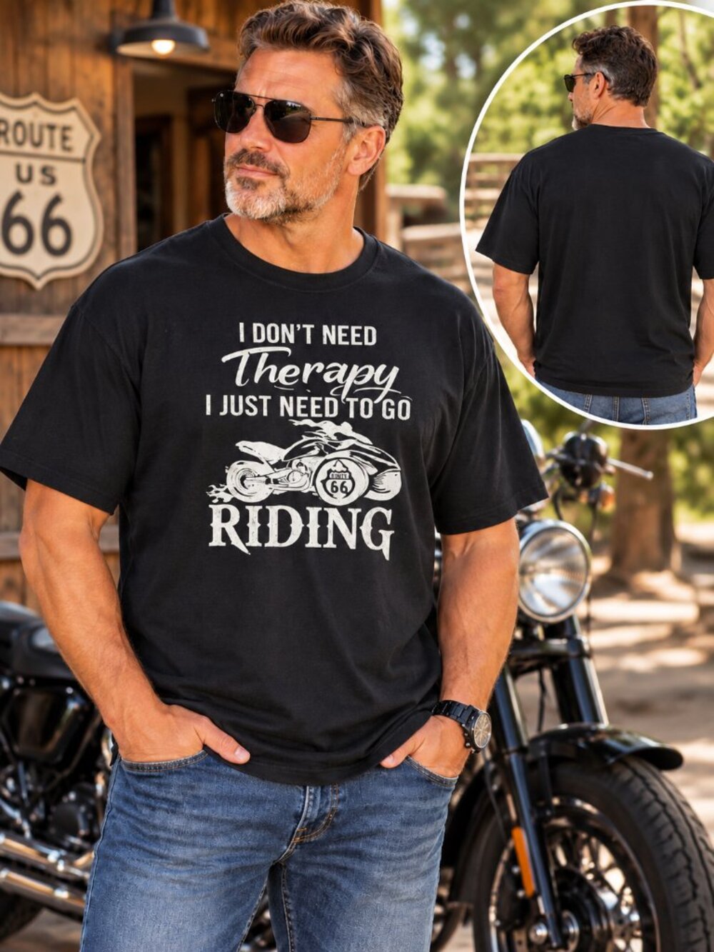 Spider Motorcycle Graphic T-Shirt Men’s 3XL Black Biker Tee Cotton